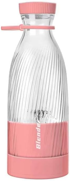 Portable Blender, Fashion Portable Blender for Shakes and Smoothies 11.8 Oz, Magnetic USB Fast Charging Mini Fresh Juice Mixer Bottle, Take It for Traveling, Outdoor, Gym, Office, Cars, Gift -PK