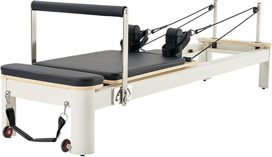 VEVOR Pilates Reformer Machine, Pilates Workout Equipment for Home Gym Studio Use, Pilates Bed with Dual Resistance- Spring & Cord, Reformer Set, Up to 400 LBS