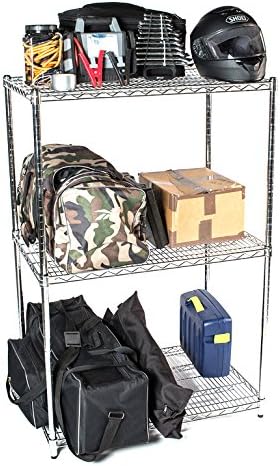 Omega 24" Deep x 66" Wide x 96" High 3 Tier Chrome Starter Shelving Unit