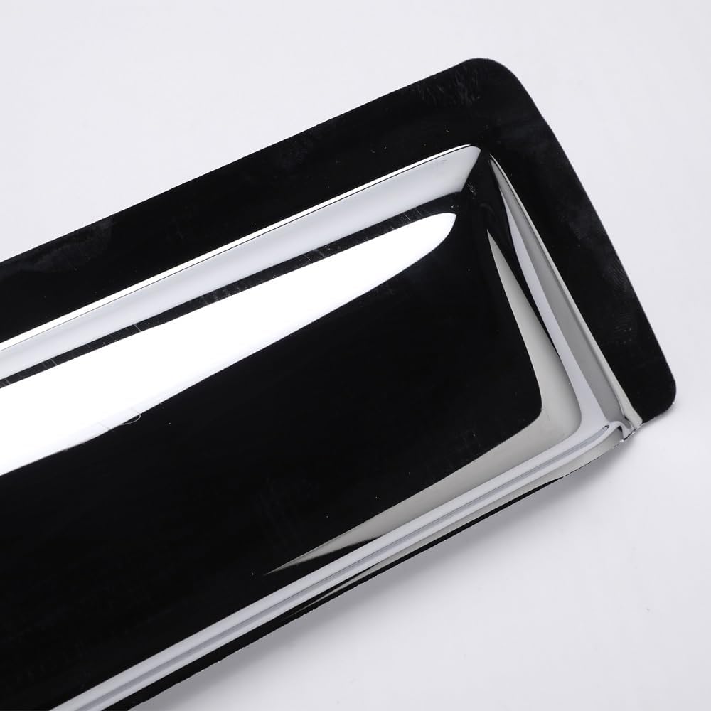 94251Y Chrome Side Window Visor Wind Vent Deflector,4pc Outside Mount Style Shade Sun Rain Guards Set fit for 2008-2016 Chevy Town & Country,2008-2020 Dodge Grand Caravan