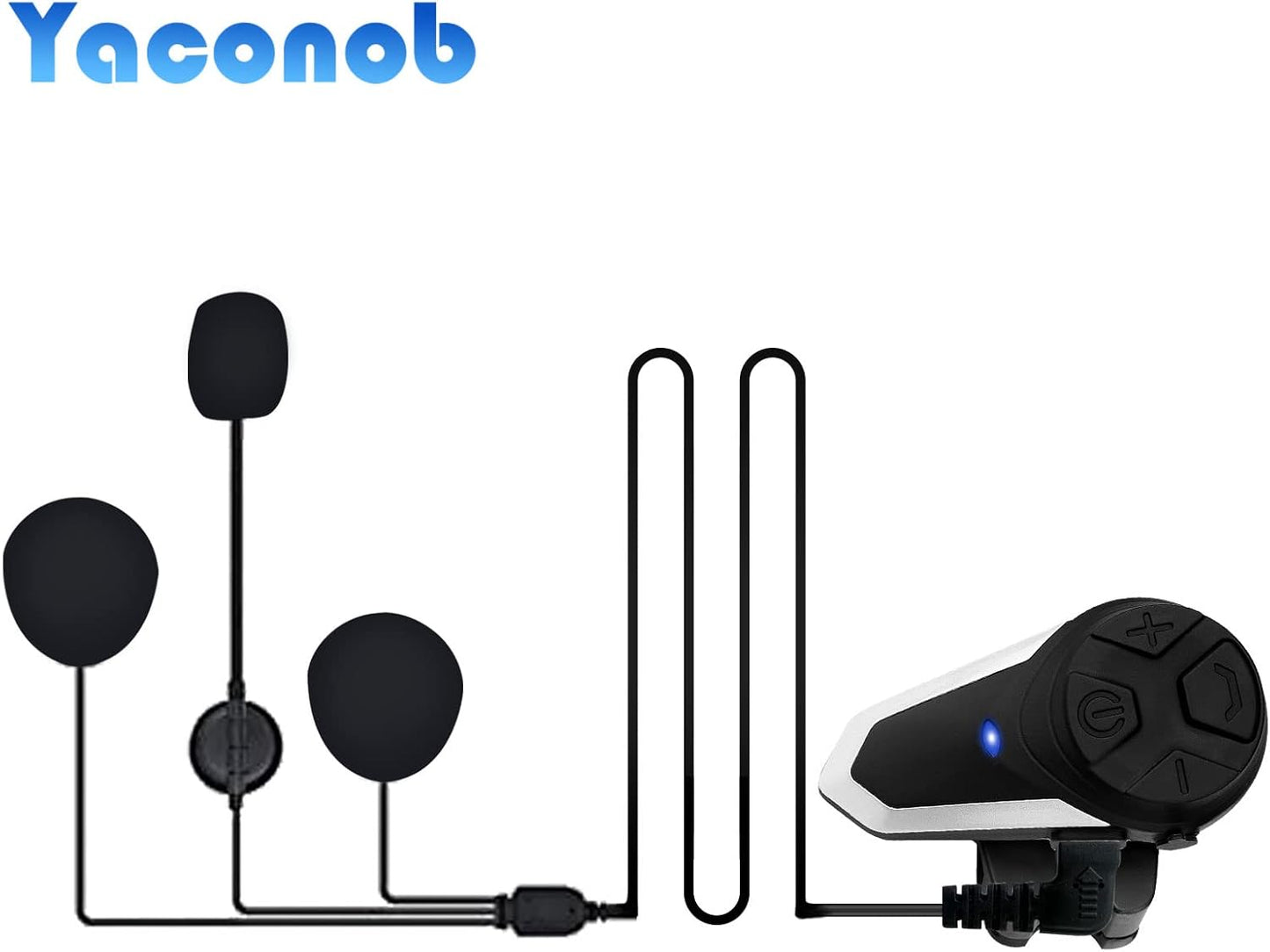 Motorcycle Bluetooth Headset BT-S3NS 1000m Motorcycle Helmet Bluetooth Radio Intercom Wireless Interphone to 2-3 Riders (Waterproof/Handsfree/Stereo Music/FM Radio/GPS/MP3 (2 Pack)