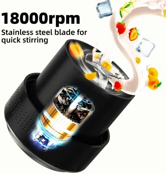 Dr.Boyd's Portable TEAM miXer 68oz Portable blender for Shakes, Smoothies Blended Drinks, Large Capacity, Type-C charging, Powerful Motor, BPA free, Stainless steel blades, Bulit in Safety Features