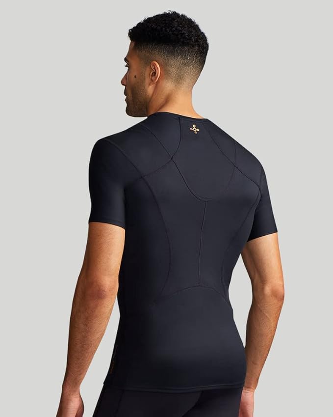 Tommie Copper Shoulder Support Shirt for Men, Posture Corrector Compression Shirt with UPF 50 Sun Protection