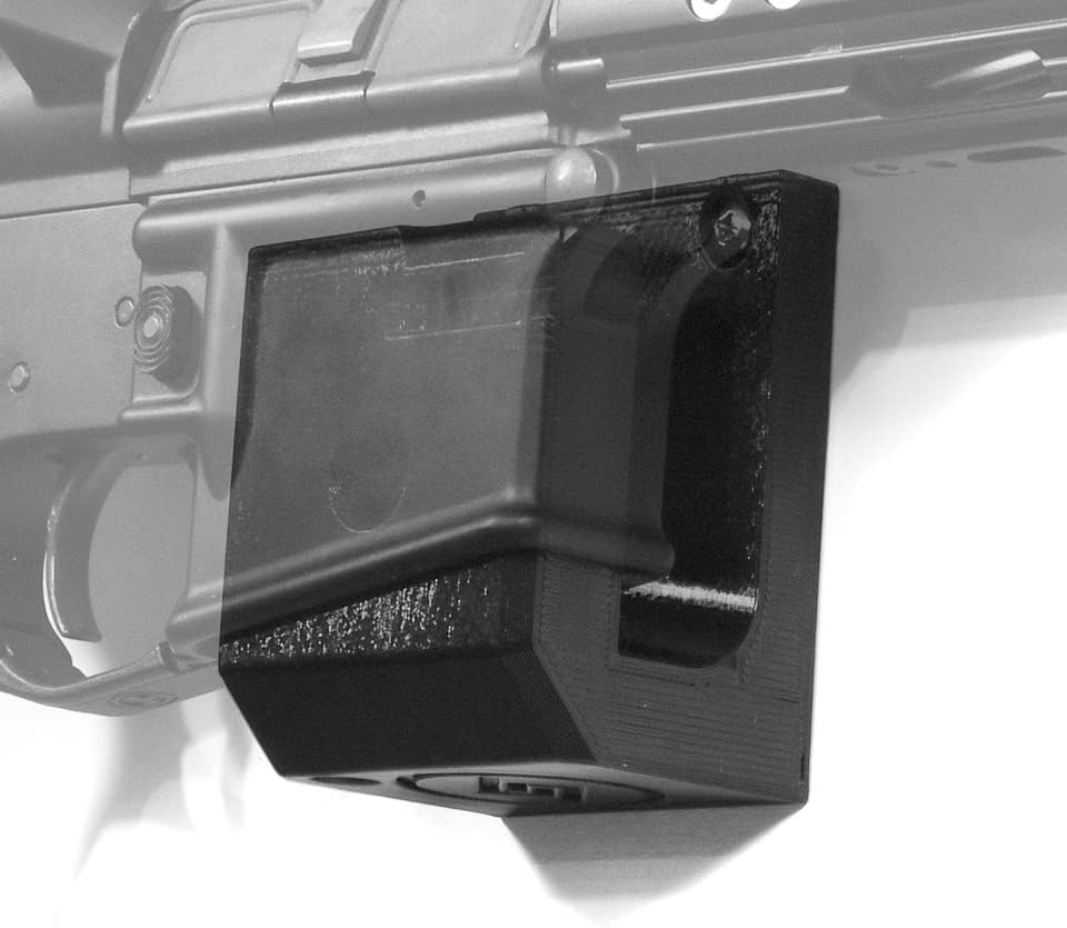 Spartan Mounts Locking .223/5.56 Rifle Mount Wall Display | Low Profile Floating Design Vertical and Horizontal Mounting Solution | Gun Room Safe Storage Organzation | Made in USA