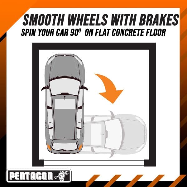 Car Wheel Dolly Set of 4 - 16x12” Heavy Duty Antiskid Car Dolly Tire Skates with 6000lb Capacity - 360 Degree Rotatable Wheel Dollies for Cars, Trucks, Trailers, Motorcycles or Boats