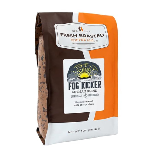 Fresh Roasted Coffee, Fog Kicker, 2 lb (32 oz), Light Roast, Kosher, Whole Bean