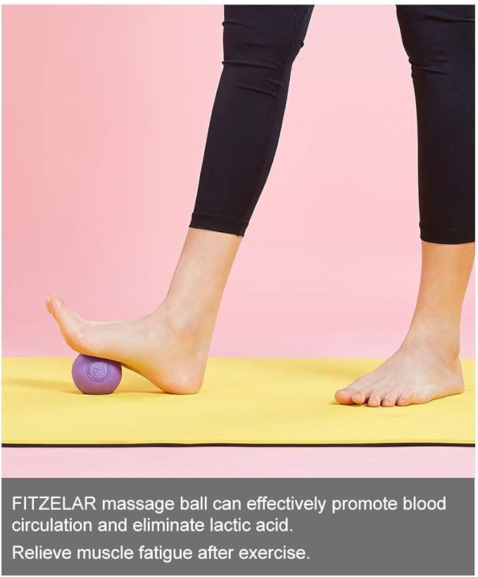 Massage Lacrosse Balls for Myofascial Release, SGS Certification, Massage Deep Tissue for Back and Shoulder, Trigger Point Therapy, Muscle Knots, Relieving Muscle Pain, Yoga Ball for Feet