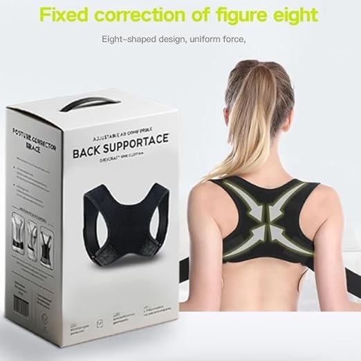 Posture Corrector for Men and Women, adjustable, comfortable, breathable corrector with Elastic Support Upper Back Brace, Shoulder, Lumbar Support Belt-Corset, Fits Discreetly Under Clothing. Size - S