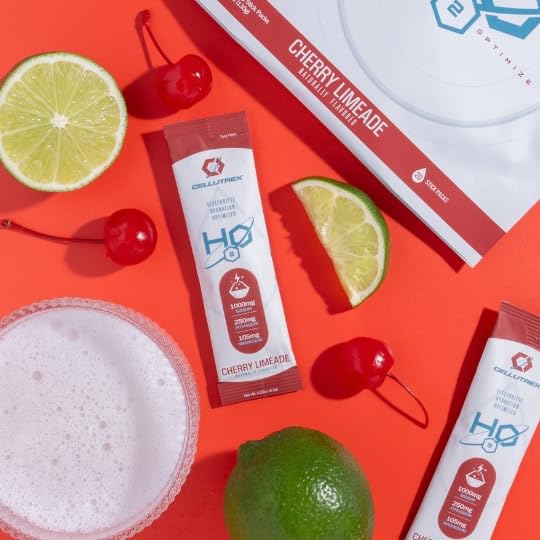 Cellutrex® H2O Electrolytes – Electrolyte Powder Drink Mix, Zero Sugar, Natural Salt Hydration Packets for Recovery and Wellness, Cherry Limeade, 20 Sticks