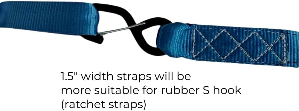 Heavy Duty Soft Loop Tie Down Straps (4PK) 1.5 inches 18 inches 10,000 LBS Breaking Strength Soft tie Downs for Motorcycle, ATV, UTV, Bicycle and Trailer