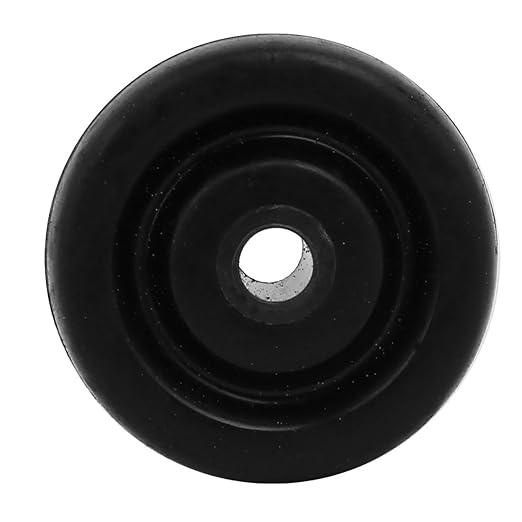 uxcell 1.5-inch Diameter Rubber Wheel Skateboard Trolley Caster Pulley Black 4pcs