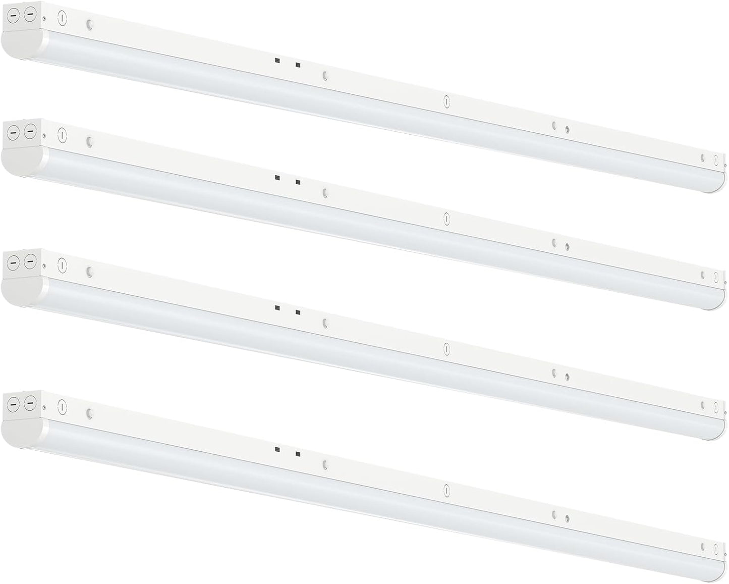 8FT LED Linear Strip Light, Super Bright 8 Foot LED Shop Lights 100W 90W 80W 70W 50W/6CCT 3000K-6500K Selectable, Flush Mount or Hanging 0-10V Dimmable Commercial Garage Ceiling Light, ETL DLC(4 Pcs)