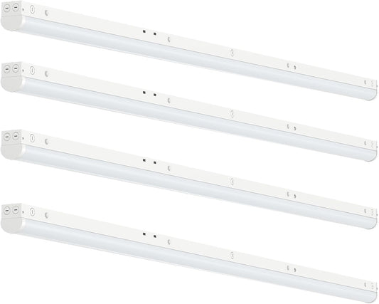 8FT LED Linear Strip Light, Super Bright 8 Foot LED Shop Lights 100W 90W 80W 70W 50W/6CCT 3000K-6500K Selectable, Flush Mount or Hanging 0-10V Dimmable Commercial Garage Ceiling Light, ETL DLC(4 Pcs)