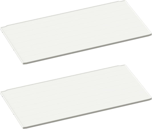 Greesum Shelf of Outdoor Horizontal 27 ft Storage Sheds, for Waterproof and UV Protection 150 Gallon Deck Box, 2 Shelves (Without Shed), White