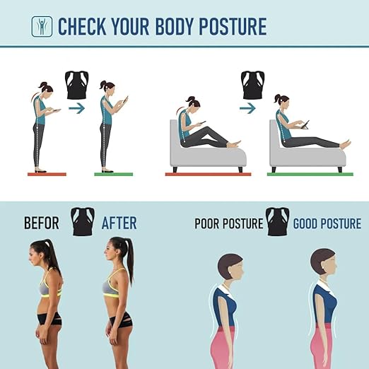 Premium Adjustable Back Brace Posture Corrector for Women and Men - Effective Straightener for Scoliosis, Hunchback Correction, Lower Back Pain Relief, Spine Alignment, and Posture Training(Medium)