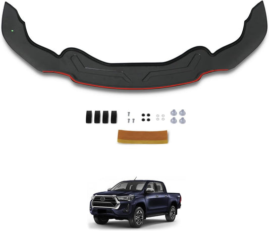Hood Deflector Guard Fits Toyota Hilux IV 2021-2023 | Bug & Bonnet Shields, Protects from Particles & Bug, All Weather - Durable - Easy Assembly Without Drill