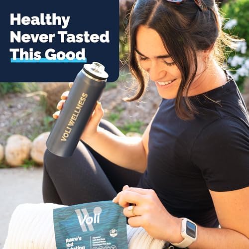 Voli Electrolytes Powder Packets | No Added Sugar Electrolyte Drink Mix for Hydration | Keto & Fasting Friendly, Natural Superfoods & Minerals | Pina Colada, 30-Count