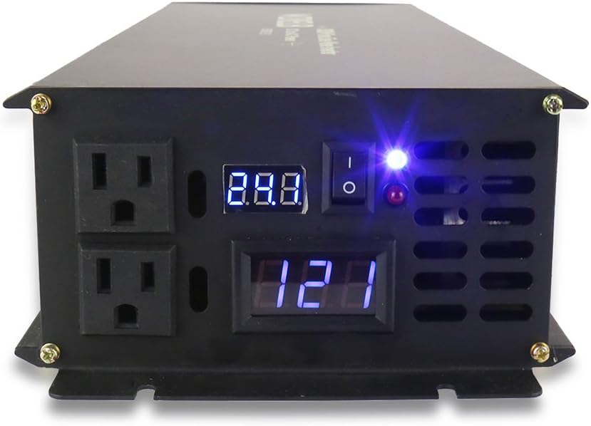 WZRELB Power Inverter 3000W Pure Sine Wave Inverter 24V 120V Dc AC Converter