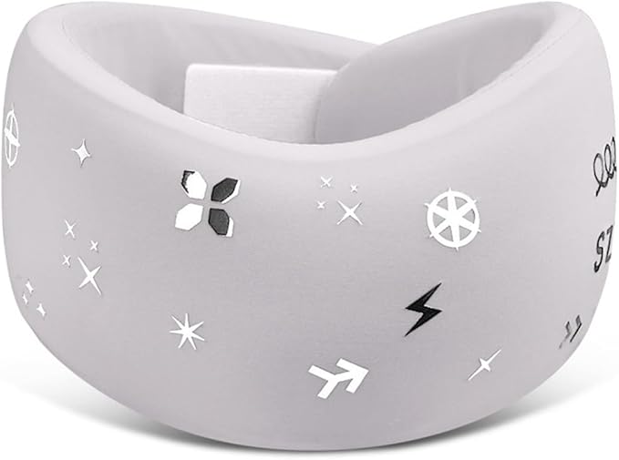 Neck Brace, Soft Memory Foam Cervical Collar Universal Neck Support Brace for Sleeping, Portable Neck Traction Equipment Forward Head Neck Posture Corrector for Women Men Spine Pressure (Gray)