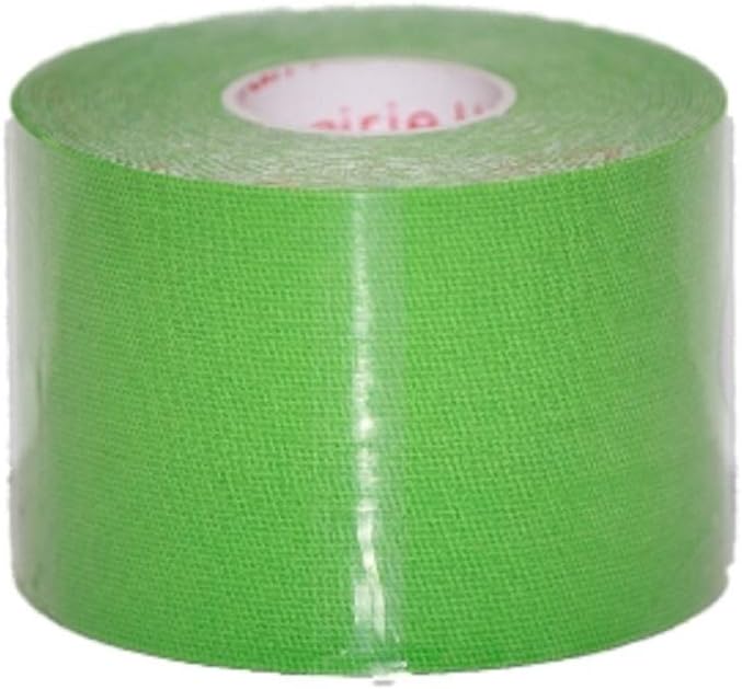 PreCut Kinesiology Tape Sport Pro (20 Pre Cut 10 Inch Strips per Roll) Athletic Recovery Muscle Support Physio TheWrapeutic Aid (Lime Green) (Single Roll)