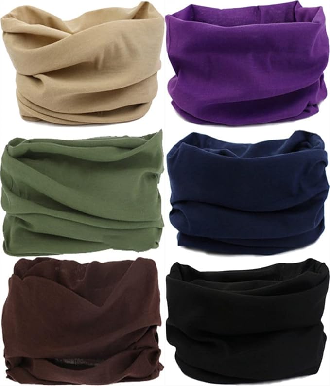 Neck Gaiter Headband Headwear Head Wrap Face Mask Magic Scarf Bandana for Men and Women