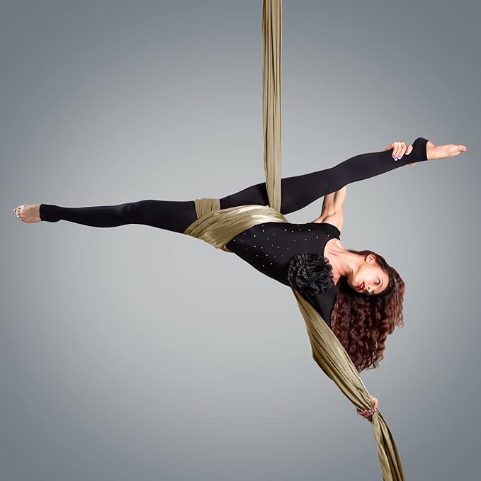 PRIOR FITNESS Aerial Silks Kit Colorful 9/15/20 Yards 40D Nylon Fabric Hammock Set With Hardware & Guide for All Levels Of Aerial Yoga Practice and Acrobatic Flying For Adults Aerial silk