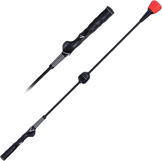 PGM Golf Swing Trainer Aid -2.0 Golf Swing Training Aid Golf Practice Warm-Up Stick for Strength Flexibility and Tempo Training -Suit for Practice Chipping Hitting Golf Accessories
