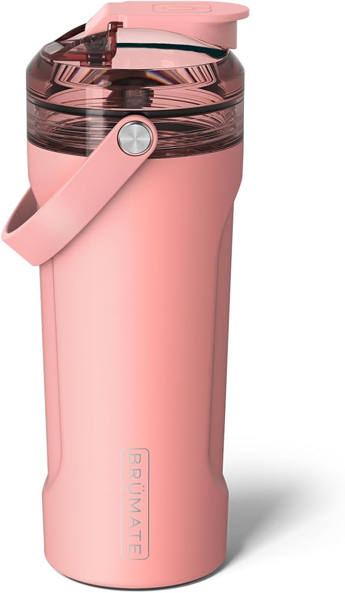 BrüMate MultiShaker Blender Bottle | 100% Leakproof Insulated Stainless Steel Shaker Cup | Perfect Protein & Pre Workout Bottle for Gym | 26oz (Guava)