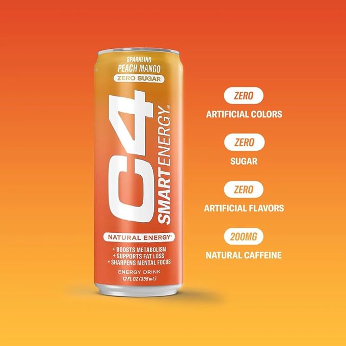 Cellucor C4 Smart Energy Drinks Variety Pack, Sugar Free Performance Fuel & Nootropic Brain Booster, Coffee Substitute or Alternative, 4 Flavor Berry Breeze Variety 12 Pack