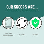 25 mL (5 Teaspoon) Long Handle Scoop for Measuring Coffee, Pet Food, Grains, Protein, Spices and Other Dry Goods (Pack of 5)