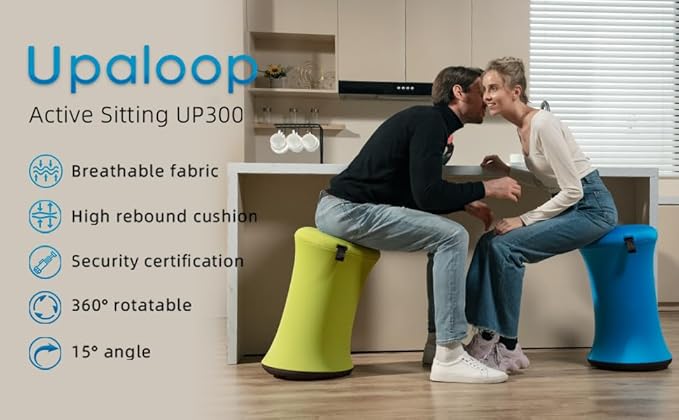 ADHD Wobble Stool, Yoga Ball Chair, Ergonomic Active Sitting Stool for Adults,Kids, Improves Focus, Posture Balance Adjustable Height, Non-Slip Base for Home, School, Exercise, Yoga (Red)