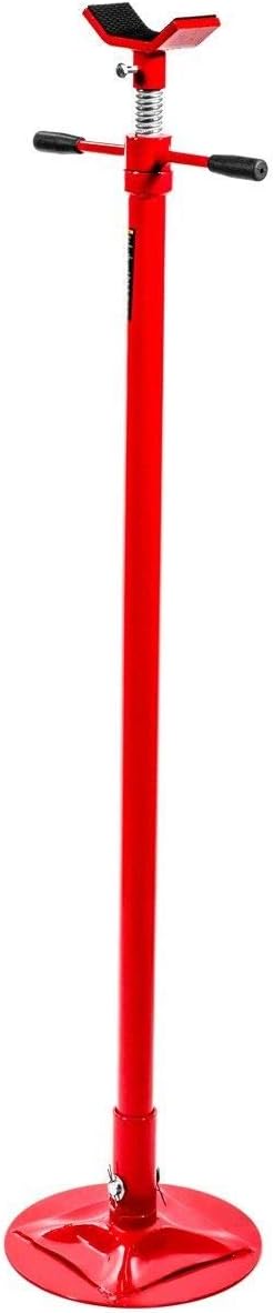 Stark USA Under Hoist Support Lift Jack Stand Wide Base 1/2-Ton 1,000 lbs Capacity Spin Handle, Self-Locking Threaded Screw, Supports Vehicle