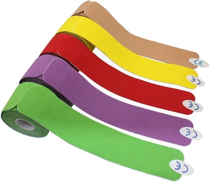 PreCut Kinesiology Tape Sport Pro (20 Pre Cut 10 Inch Strips per Roll) Athletic Recovery Muscle Support Physio TheWrapeutic Aid (Purple) (Single Roll)