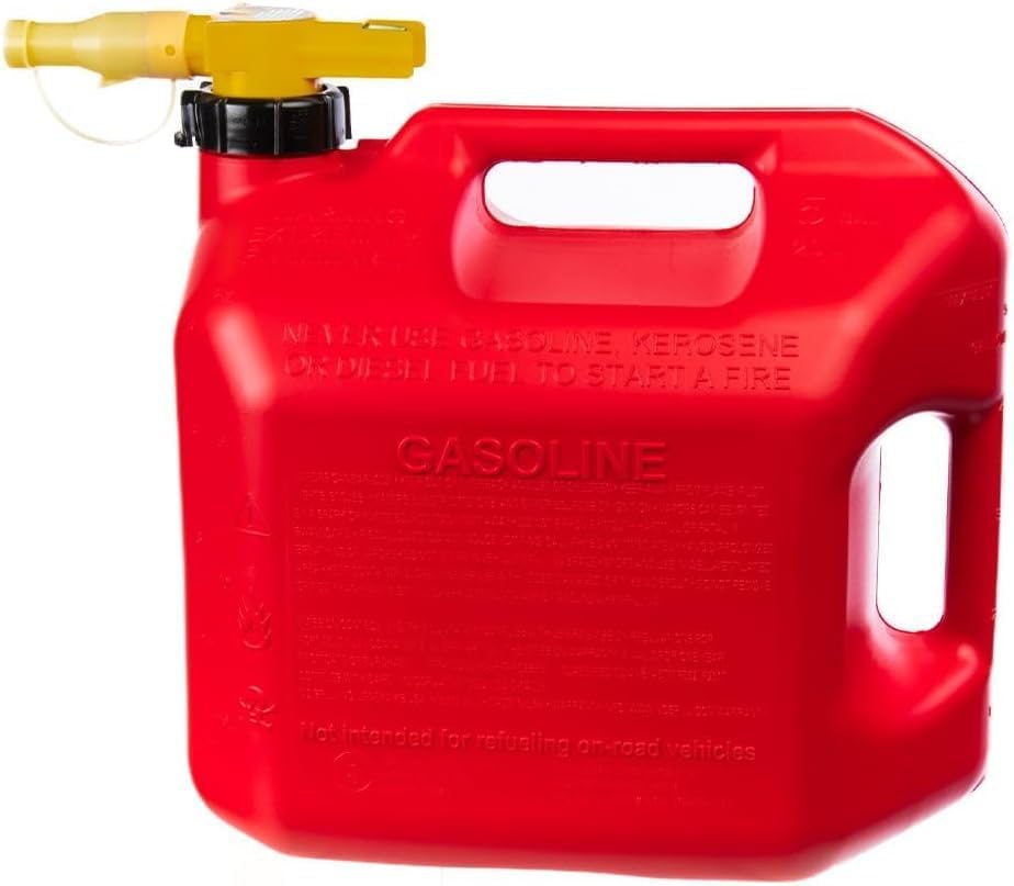 Generic 2-Pack 5 Gallon Gasoline Cans - Red, Plastic, No-Spill Spout