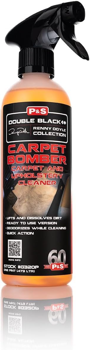 P & S PROFESSIONAL DETAIL PRODUCTS Carpet Bomber – Professional Upholstery Cleaner, Citrus-Based Formula, Removes Grease, Dirt & Odors, Highly Dilutable, Safe for Engines & Wheel Wells - 16 oz