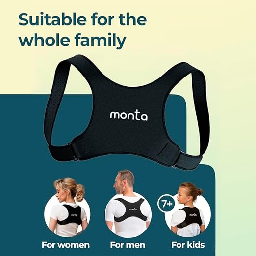 Ultimate Posture Corrector: Breathable, Comfortable Back and Shoulder Brace for Men and Women - Discreet Under-Clothes Design for Improved Posture and Neck Support