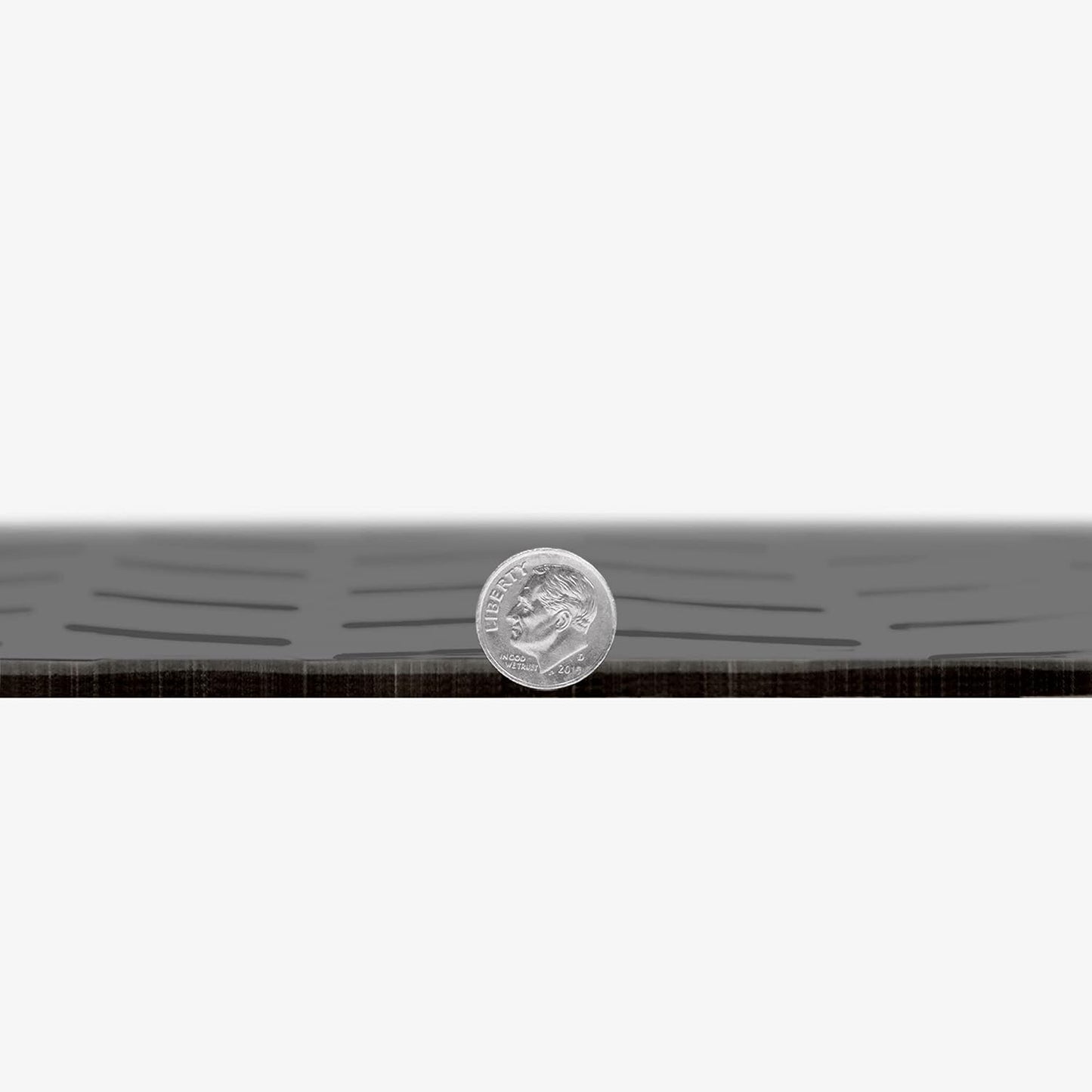 IncStores 2.5mm Thick Commercial-Grade Nitro Roll Garage Floor Mat | Flexible Vinyl Floor Mat for a Stronger and Safer Garage, Workshop, or Trailer | Diamond-Plate, Midnight Black, 10' x 40'