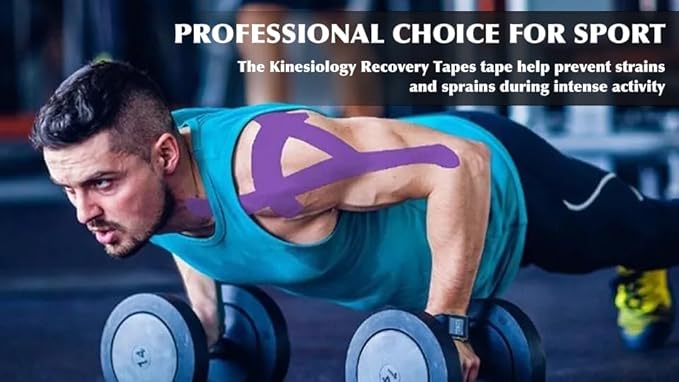 Waterproof Breathable Kinesiology Tape,16ft Uncut Strips (3 Rolls),Kinetic Tape, Sports Tape for Knee Pain&Elbow,Elastic Athletic Tape for Sports & Weightlifting,Muscle Strain Relief-Black+Beige+Pink
