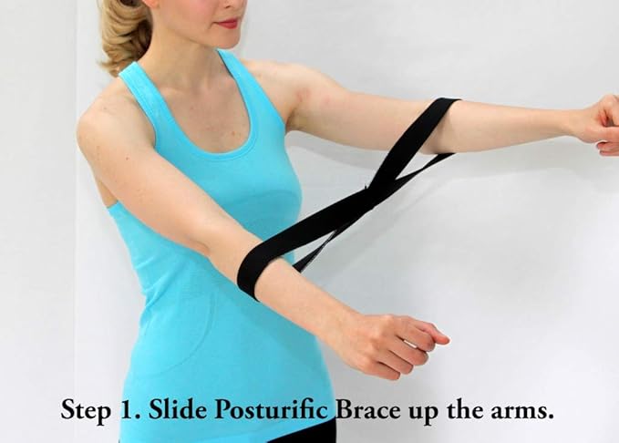 Posture Corrector Brace/Wear 15 Minutes A Day to Impove Posture Posturific Brace - Available in Colors and Sizes (Beige Large)