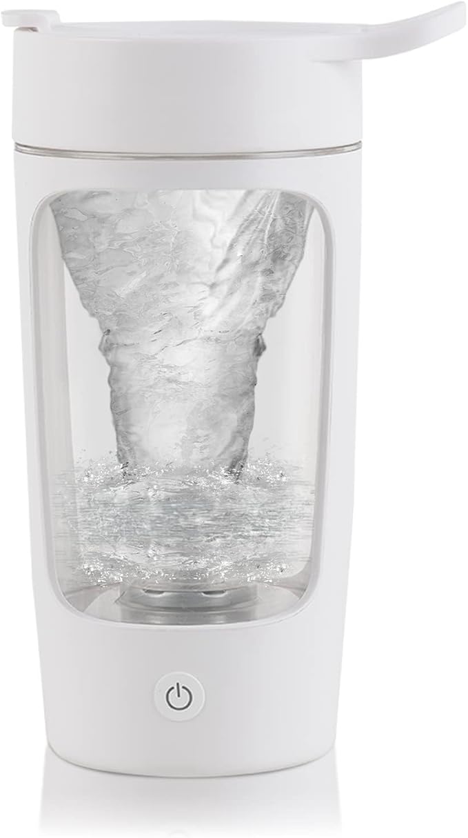 JOTER & LIBEAR Electric Shaker Bottle, Made with Tritan - BPA Free - Portable Mixer Cup/USB Rechargeable Shaker Cups for Protein Shakes and Meal Replacement Shakes, 22 oz (White)