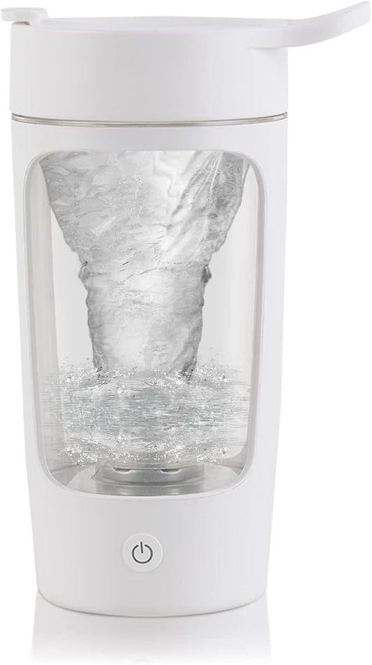 JOTER & LIBEAR Electric Shaker Bottle, Made with Tritan - BPA Free - Portable Mixer Cup/USB Rechargeable Shaker Cups for Protein Shakes and Meal Replacement Shakes, 22 oz (White)