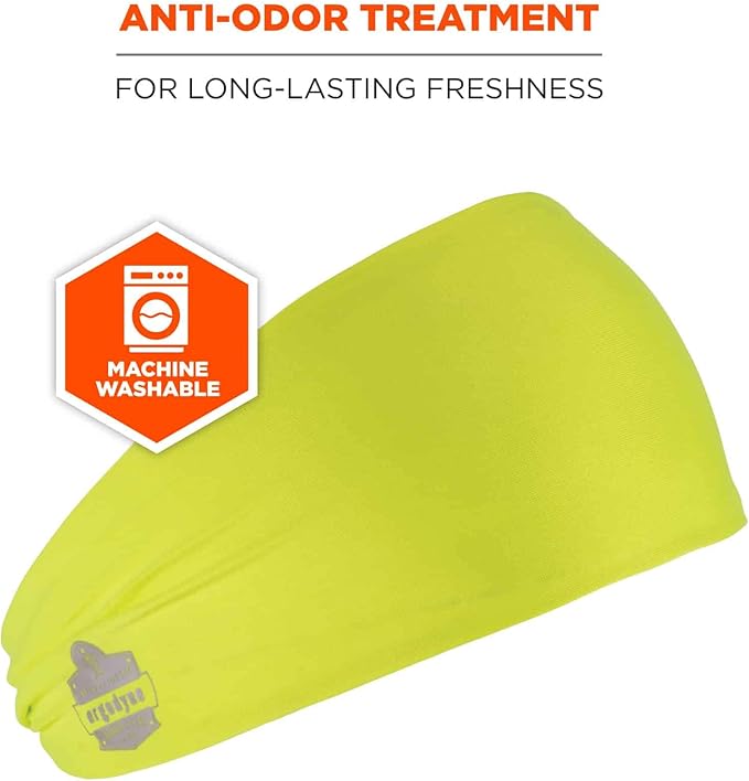 Ergodyne Chill-Its 6634 Cooling Headband, Sports Headbands for Men and Women, Moisture Wicking