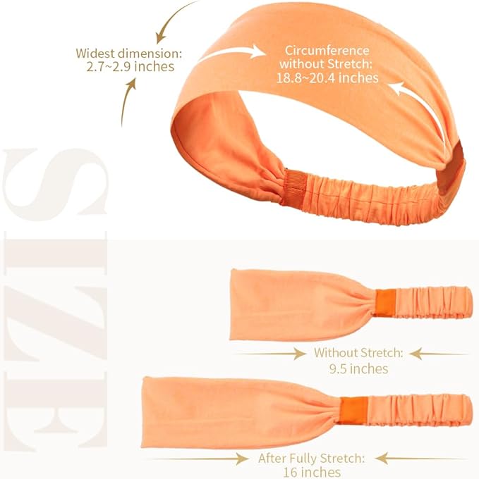 Dreamlover Workout Headbands for Women Athletic, Sweatbands, Sports Headbands for Exercise, 6 Pieces