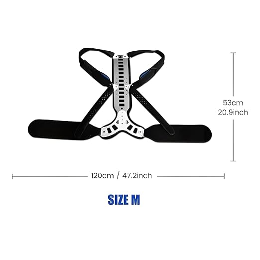 Adjustable Spine Posture Corrector For Back Support, Hunchback, Scoliosis, Kyphosis And Vertebral Compression Fractures For Children, Adults And Elderly (Blue-M)