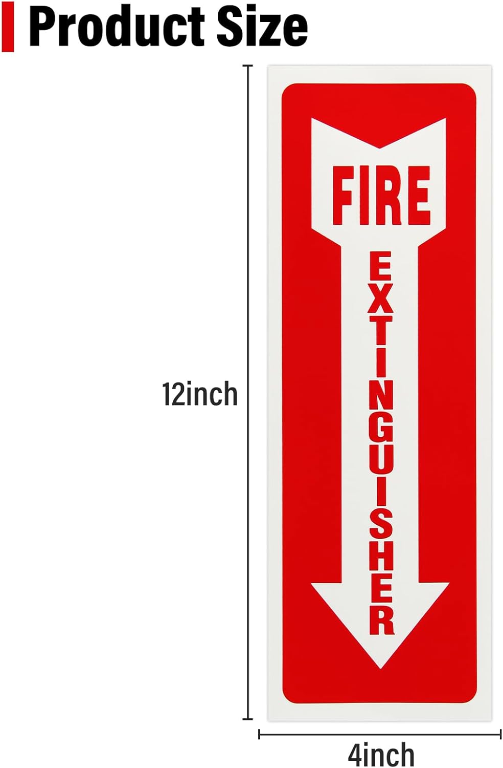 Madrigal Fire Extinguisher Glow in the Dark Sticker Sign,fire extinguisher sign,8Pack-4x12"Premium Self-Adhesive Vinyl for UV, Weather, Scratch, Water and Fade Resistance, Indoor and Outdoor