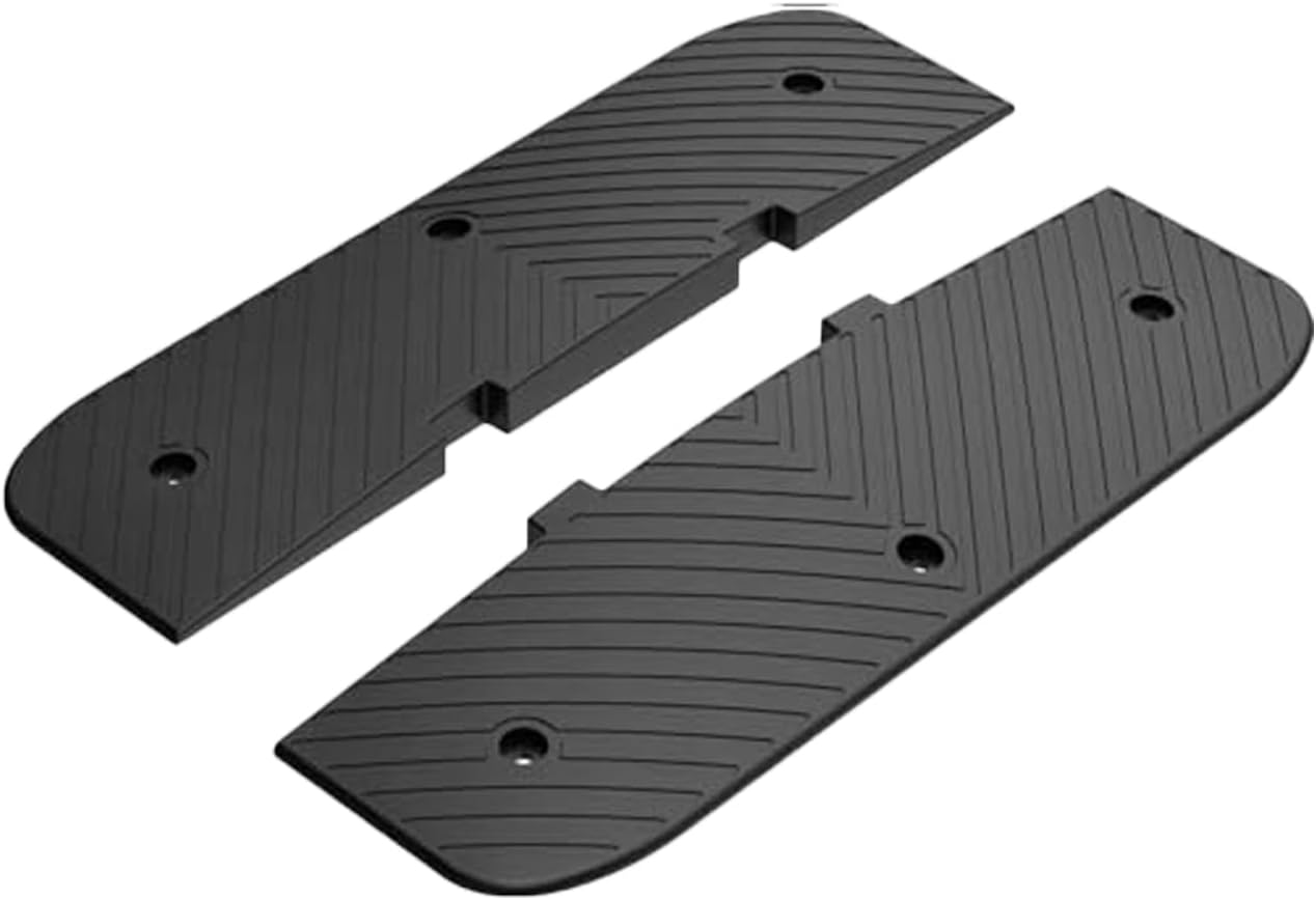 Speed Bumps for Driveway 35"x10"x1.8" Flexible Installation Connect Multiple Units for Any Road Width Asphalt Concrete Gravel Driveway (Left and Right Ends)
