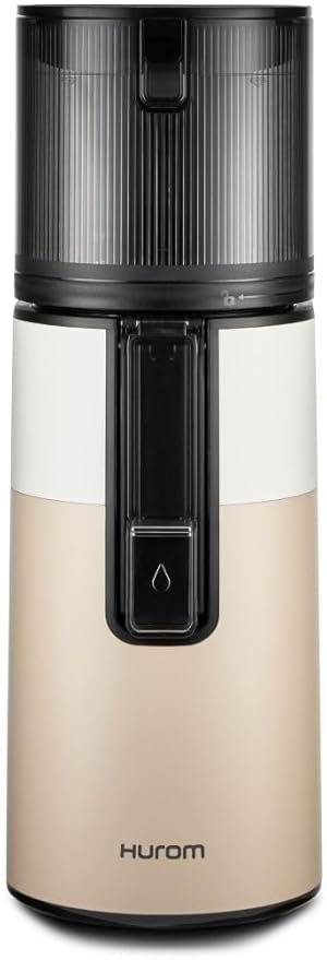 Hurom H400 Cold Press Juicer Machine, Award Winning Masticating Slow Juicer, Easy to Clean, Strainer & Hands Free with Self Feeding, Wide Mouth Hopper, Easy Assembly (Two-Tone Beige)