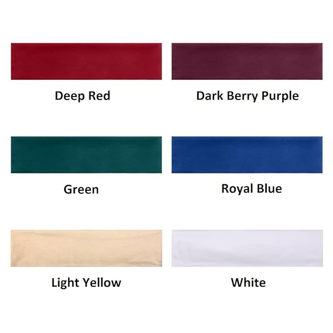 TERSE Headbands for Women Non Slip Elastic Sweat Hairbands Soft Fabric Hair Bands for Women's Hair, Workout Yoga Running Sport Thin Hair Wrap for Girls