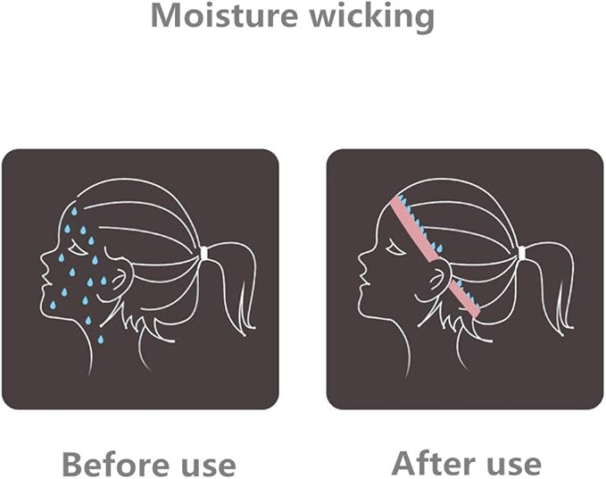 6Pack Sweat Bands Headbands for Women Workout, Women's Fashion Non Slip Headband, Moisture Wicking Sweatband for Sports Running Athletic Yoga