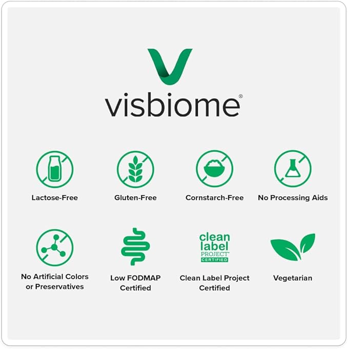 Visbiome® Advanced GI Care - High Potency Probiotic 450 Billion Strength - 30 Packets Unflavored Powder - Original De Simone Formulation - Shipped Cold in Recyclable Cooler with Temperature Monitor.